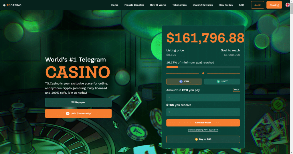TG Casino beste presale