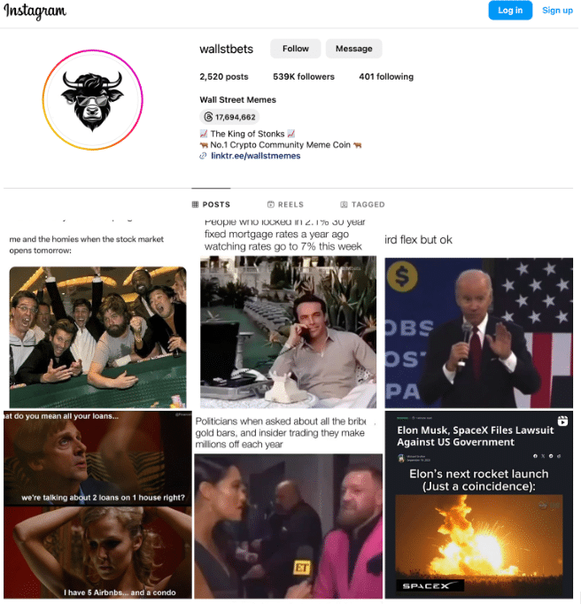 wall street memes instagram