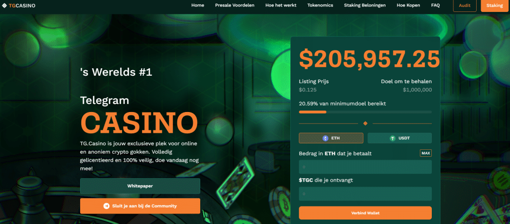 tg casino presale
