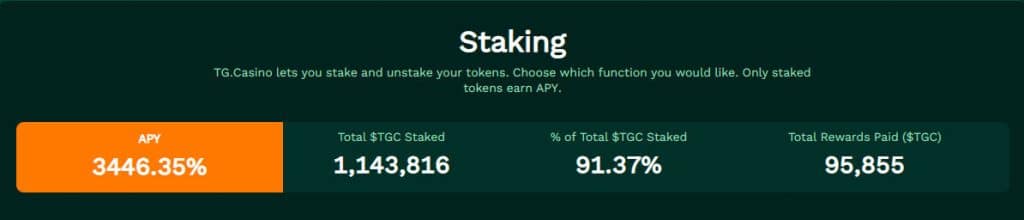 TG Casino staking