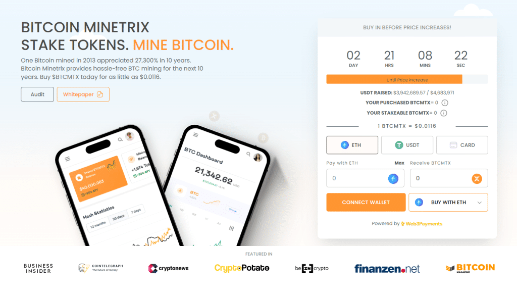 Bitcoin minetrix presale alternatief