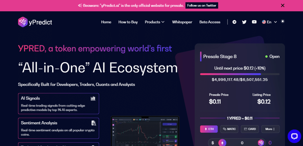 Experts Investeren Massaal In Dit Veelbelovende AI Crypto Project V&oacute;&oacute;r Beursnotering &ndash; yPredict