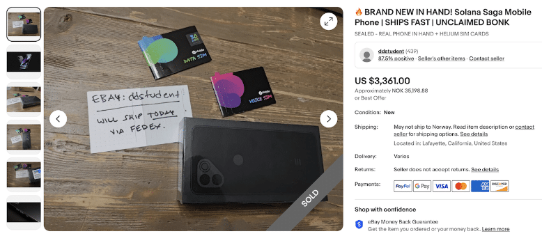 Solana saga phone kopen