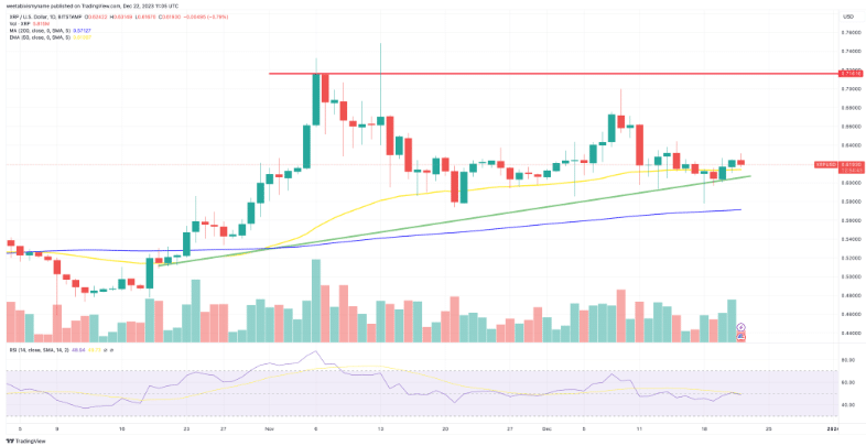 ripple koers verwachting 22 december