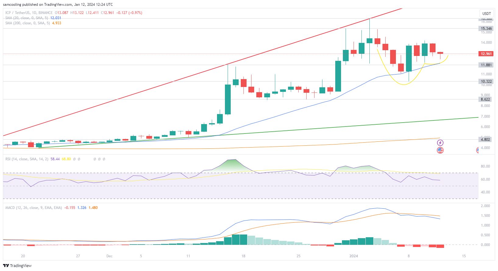 Gaat Populaire Internet Computer Crypto Crashen Na 8% Daling?