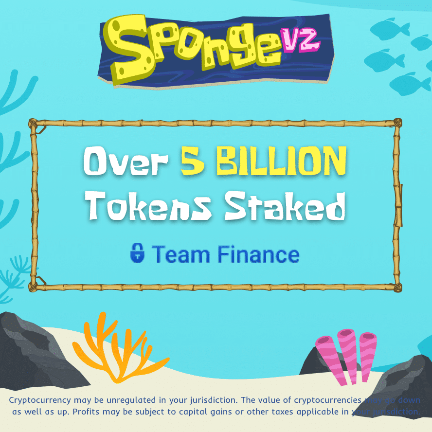 sponge v2 5 miljoen tokens gestaked
