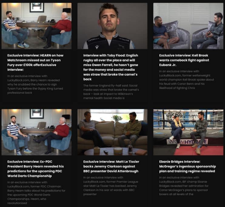 Interviews met sporters