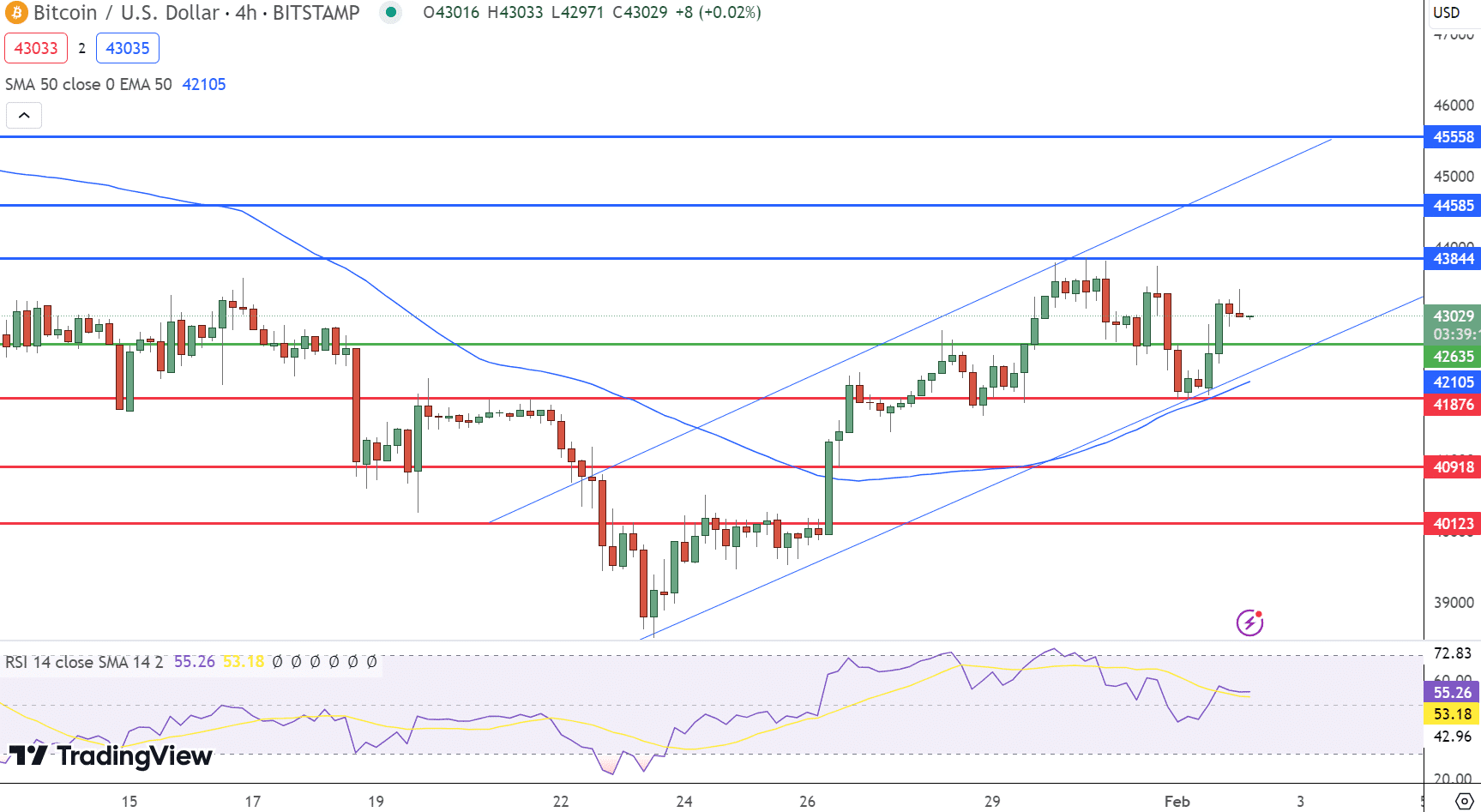 Bitcoin koers analyse 2 februari