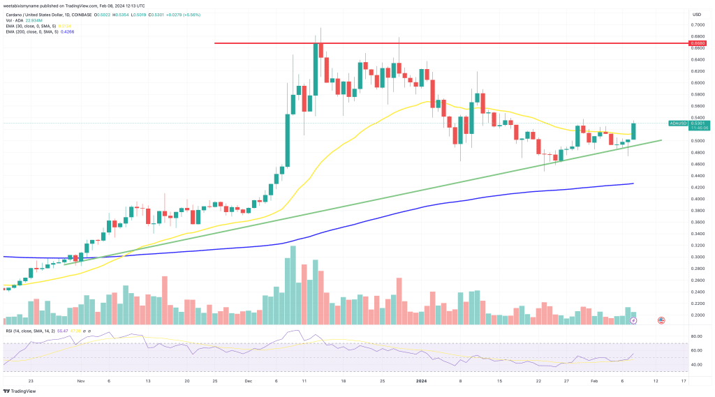Cardano Koers 8 februari