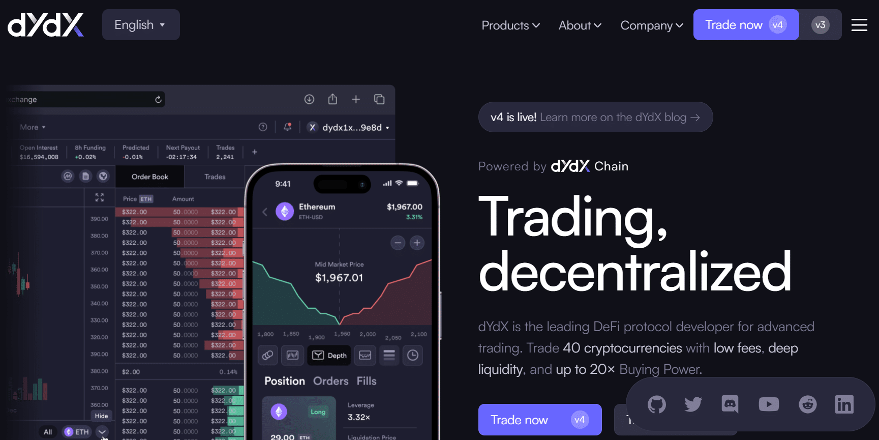 dYdX website