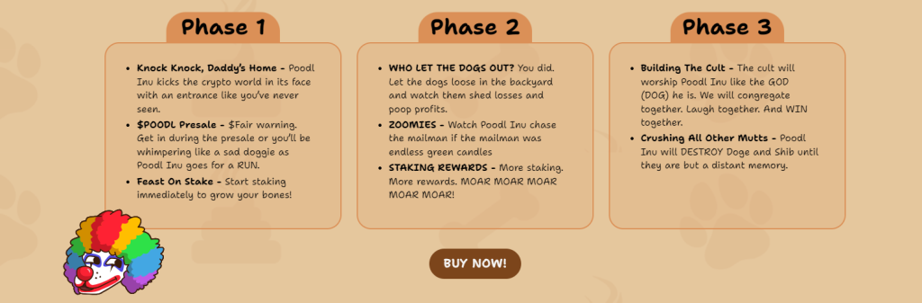 Poodl Inu (POODL) presale roadmap
