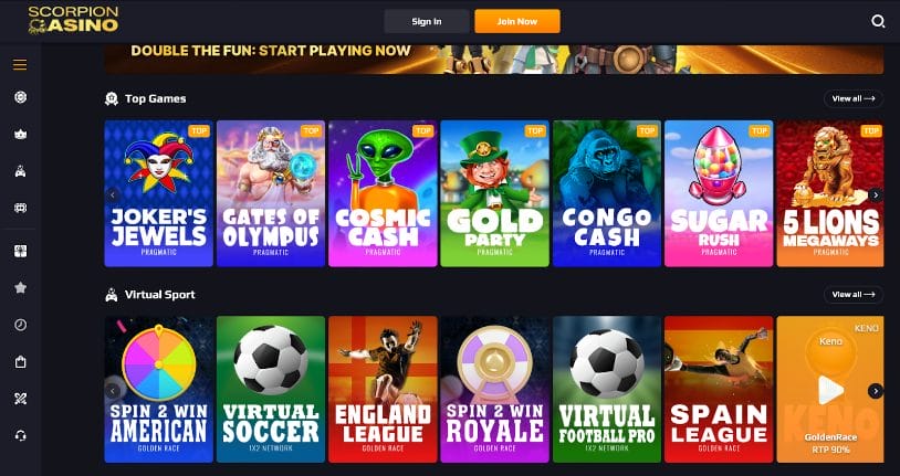 Scorpion Casino Dashboard