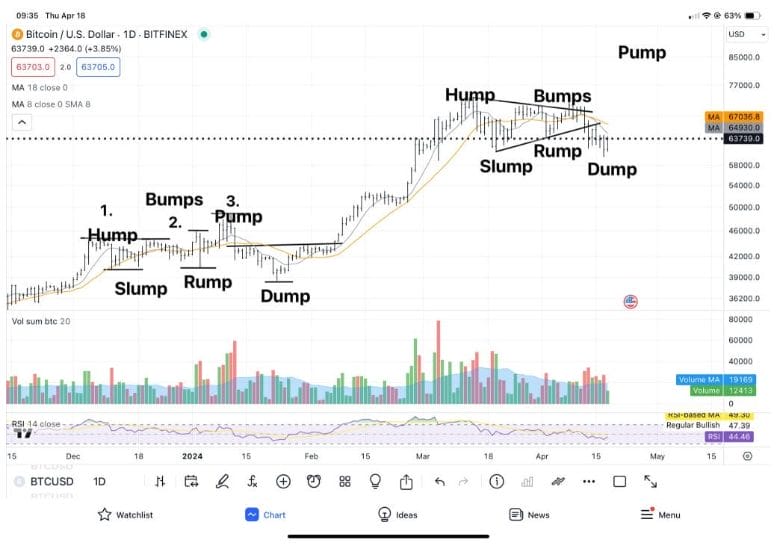 Bitcoin Koersgrafiek analyse Peter Brandt