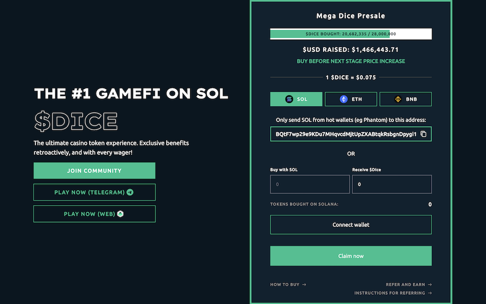 mega-dice-token, milieuvriendelijke cryptomunten
