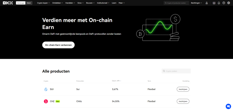 staking platform OKX