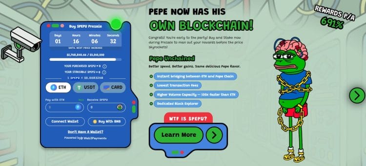 pepe unchained staking
