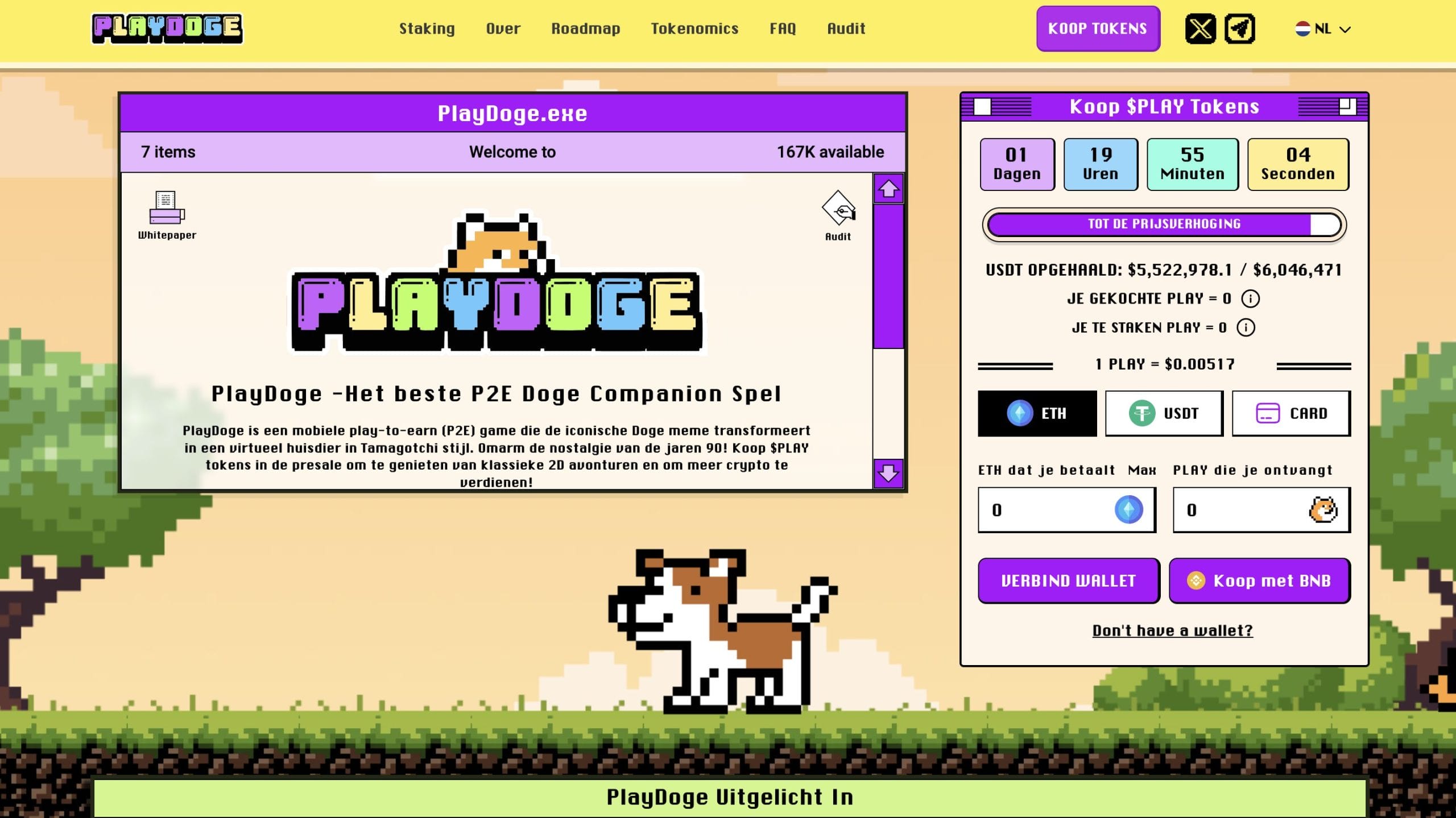 PlayDoge Presale nadat de koers van DogeCoin daalt.