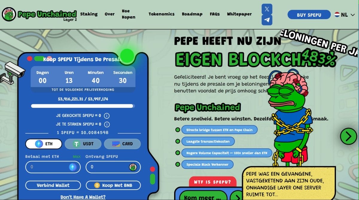 Pepe Unchained meme coin