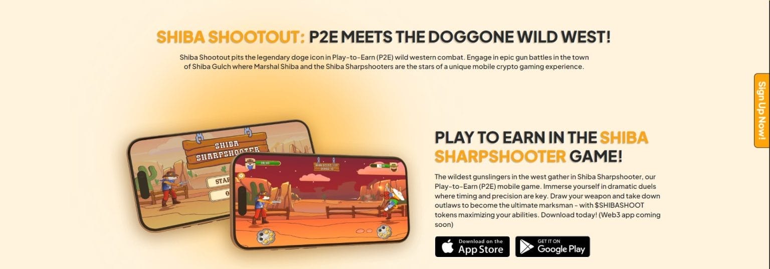 Shiba Shootout P2E game op ETH