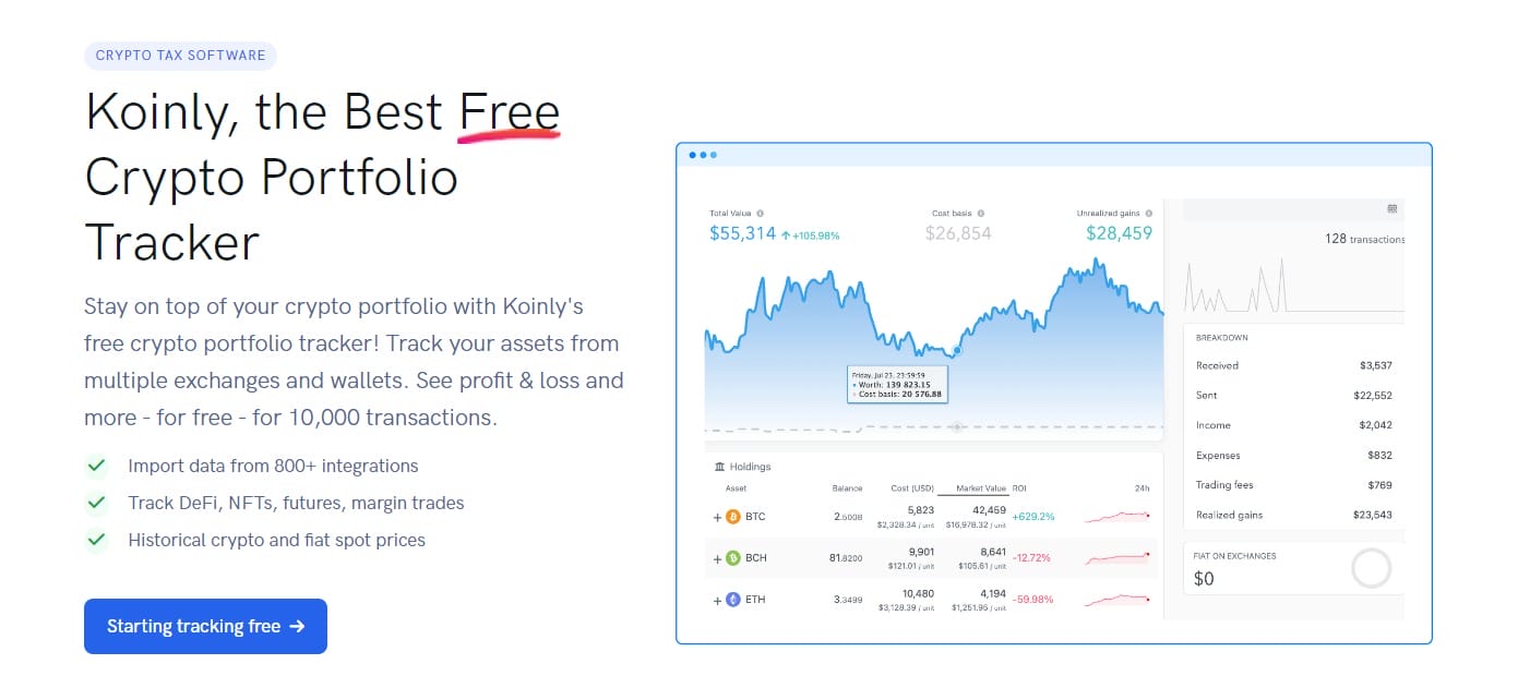 gratis crypto portfolio tracker koinly