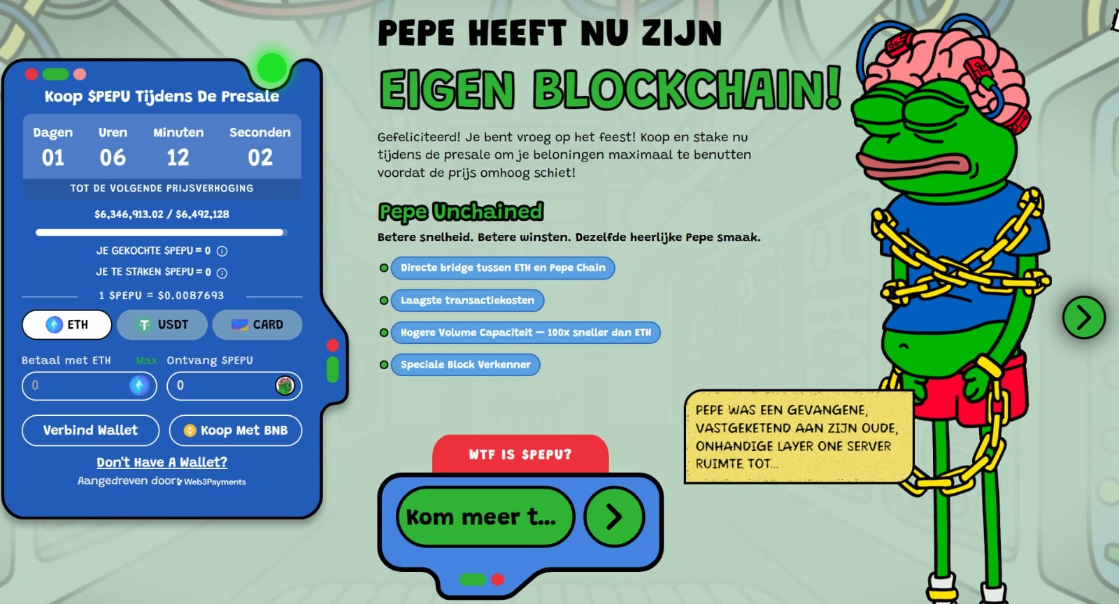 Pepe Unchained presale