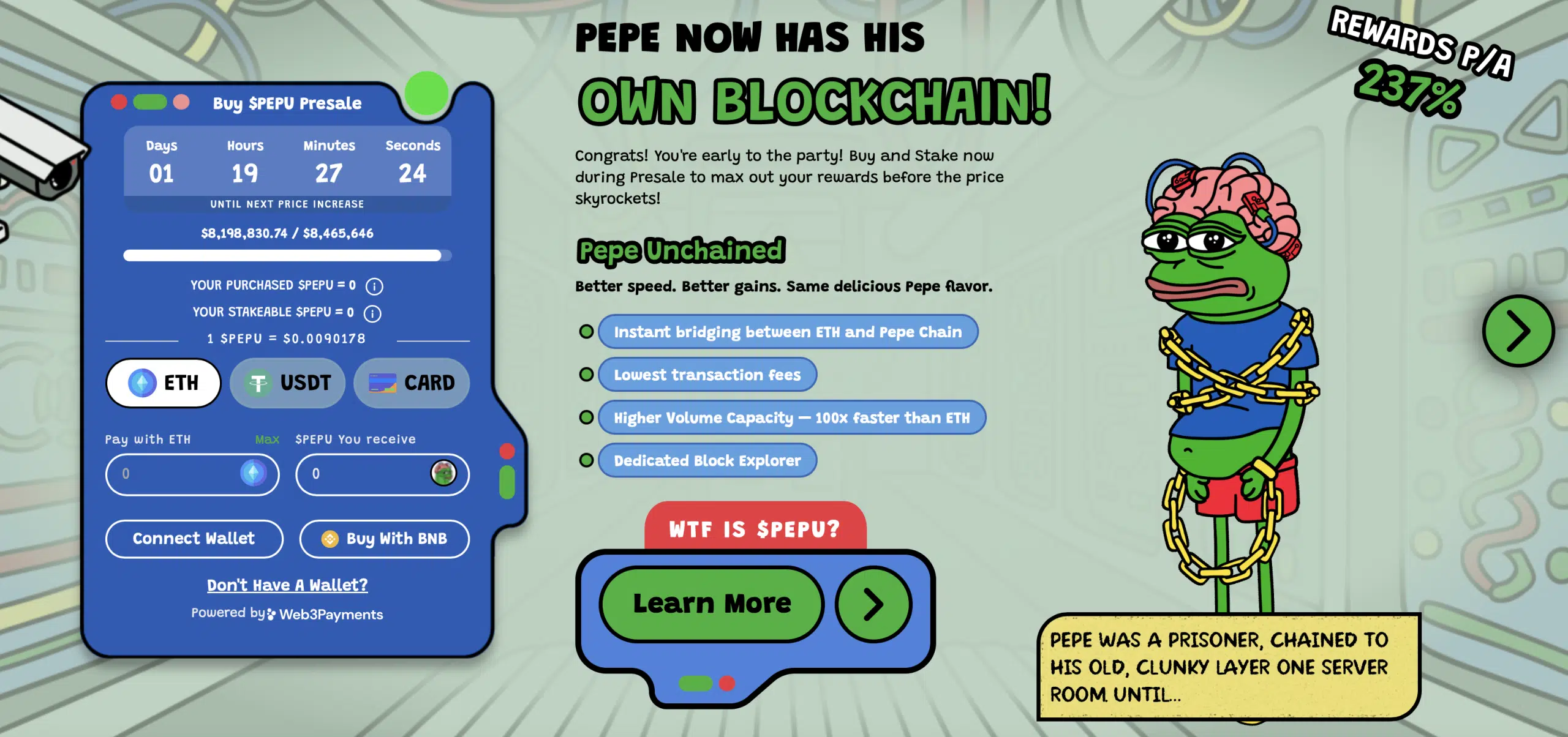 Pepe Unchained Blockchain