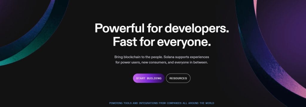 homepage van solana