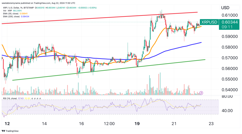 xrp koers grafiek
