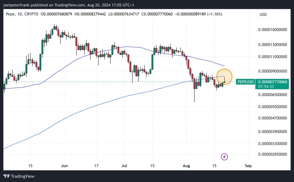 Pepecoin koers verwachting - Bron: TradingView