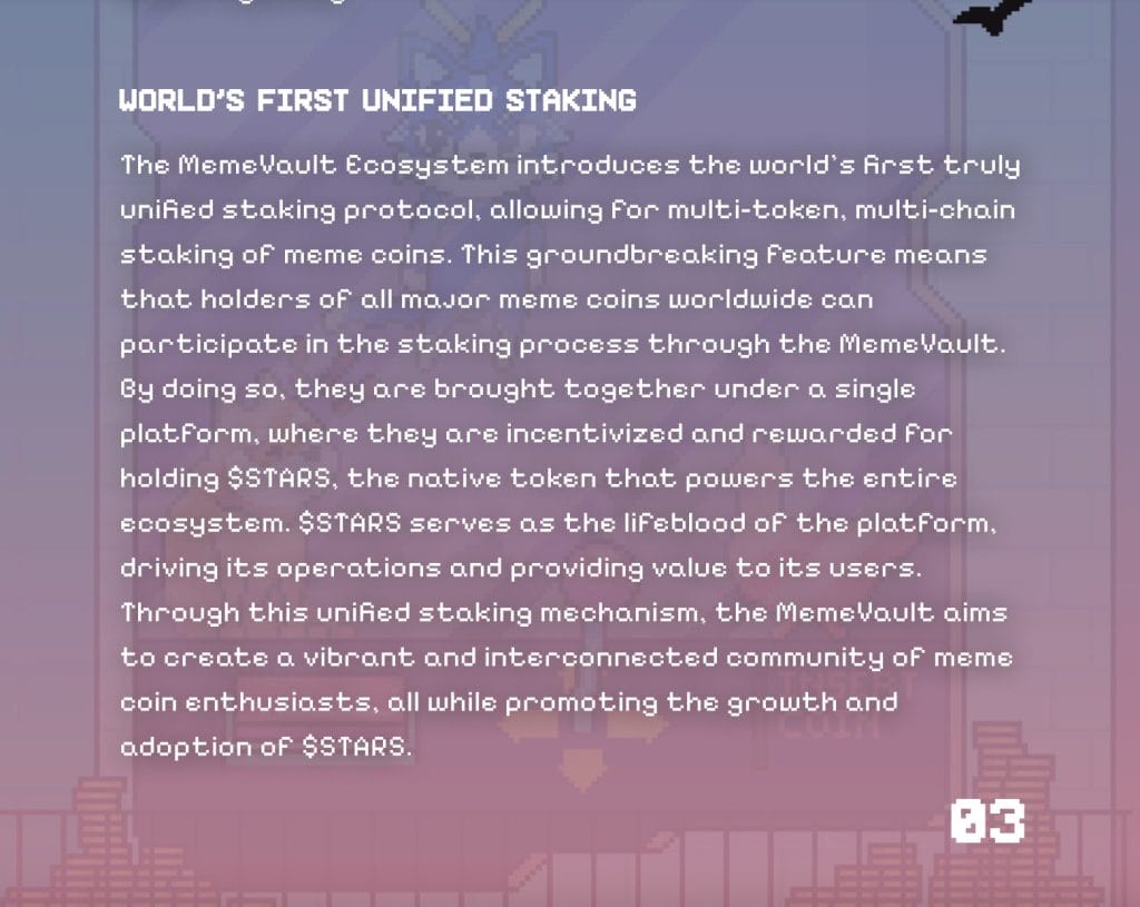 Staking memevault ecosystem Crypto All-Stars