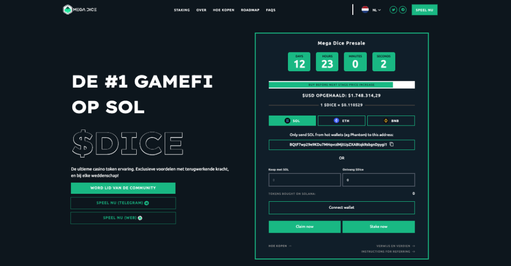 Mega dice presale 