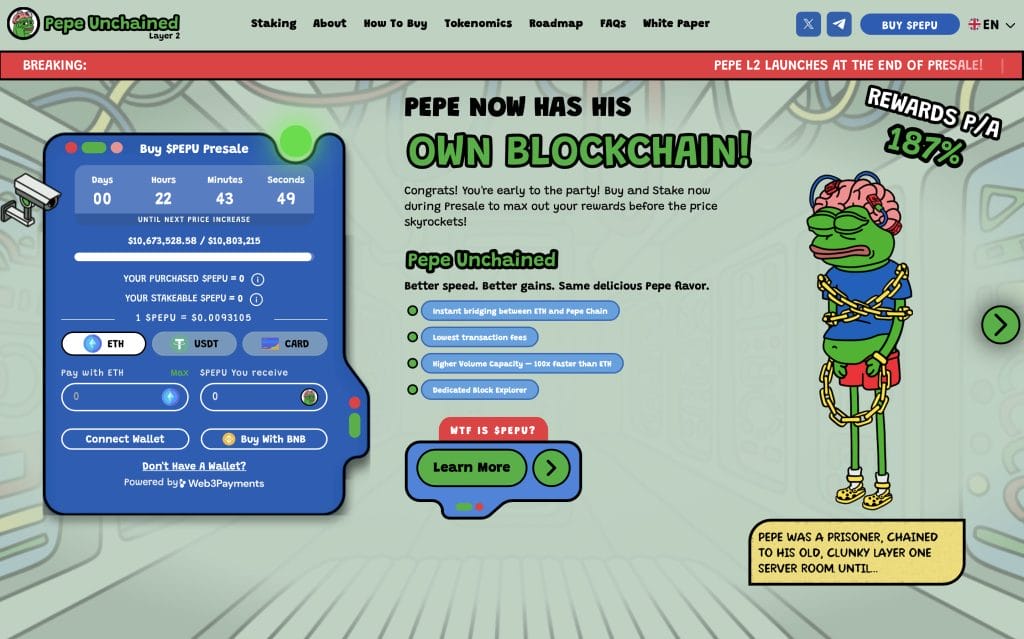 Pepe unchained nieuw cryptoproject Pepe unchained nieuw cryptoproject