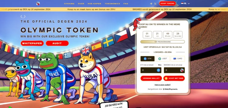 The Meme Games, crypto gaat stijgen op korte termijn?