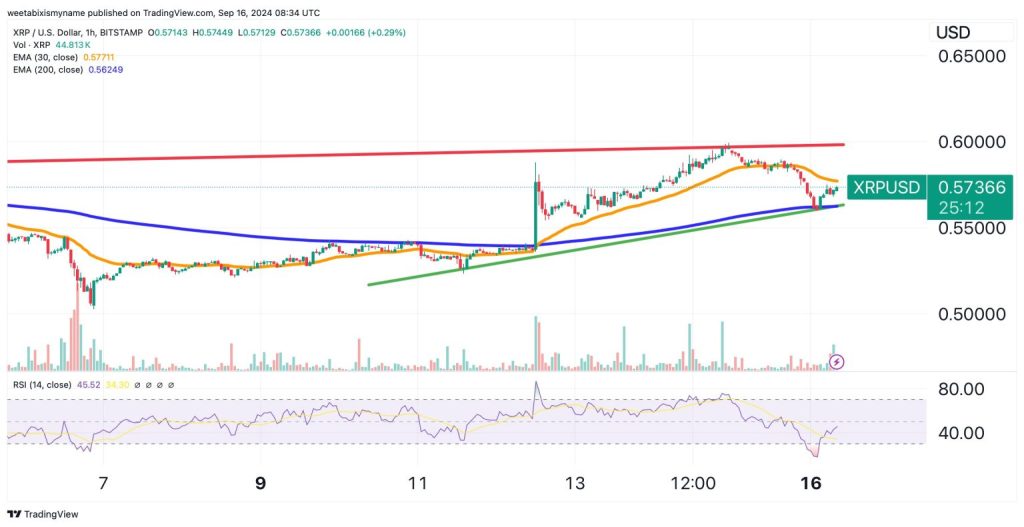 XRP koers verwachting 16 september 2024