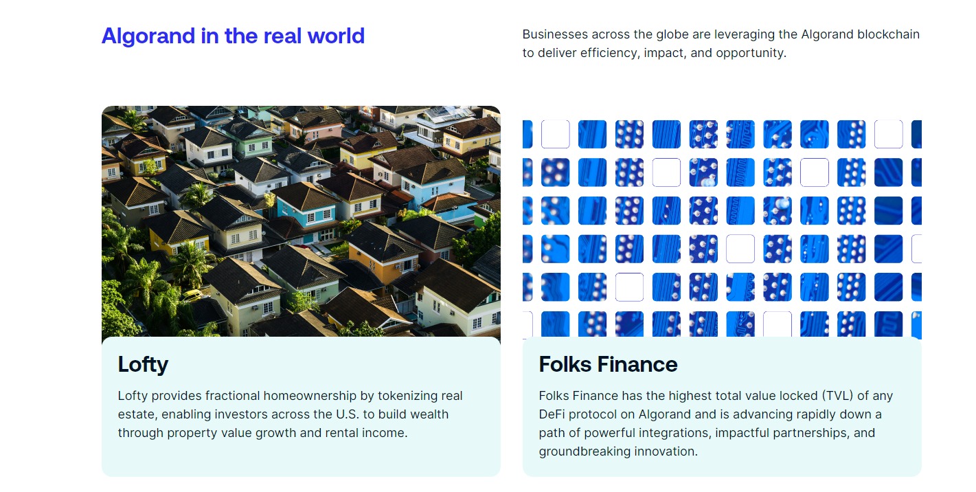 algorand real world impact