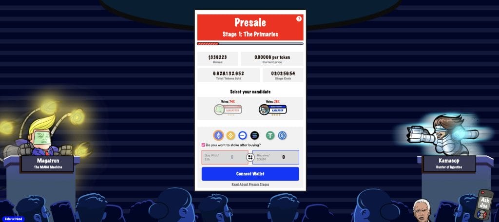 FreeDum Fighters ($DUM) presale 29-20-2024 - Bron: FreeDum Fighters