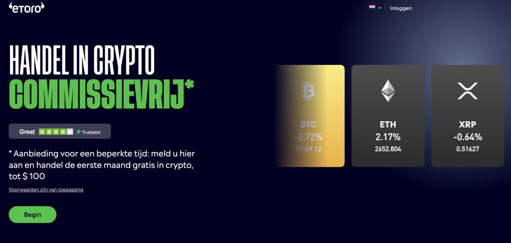 eToro cashback actie