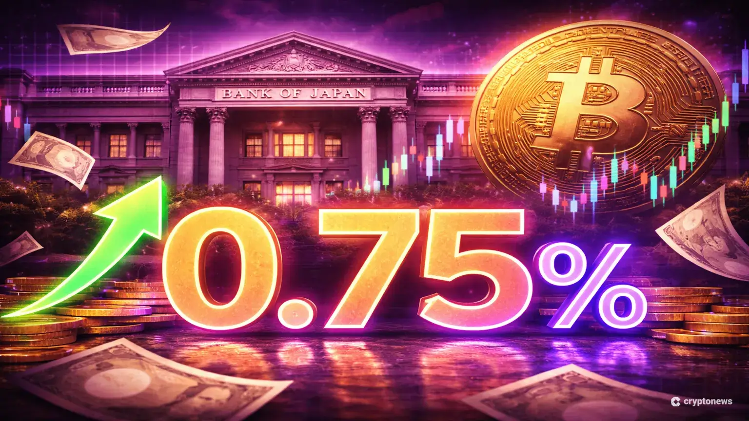 Bitcoin risico vandaag: Japan renteverhoging beslissing kan BTC $70K crash veroorzaken