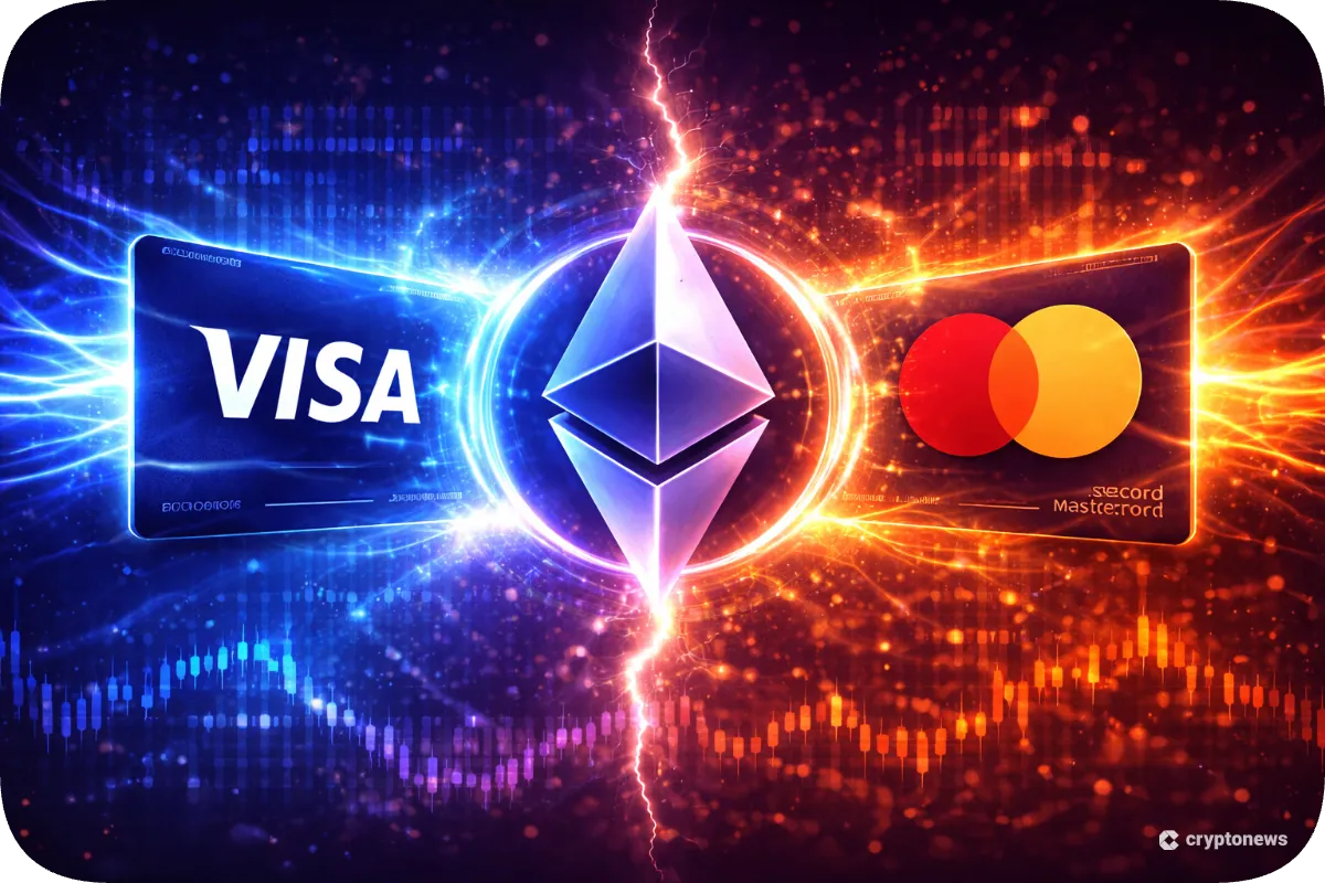 Ethereum stablecoin volume stijgt boven VISA en Mastercard