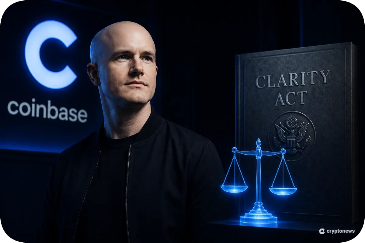 Coinbase CEO spreekt over CLARITY Act lancering