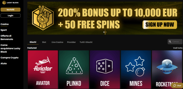crypto casinò - lucky block