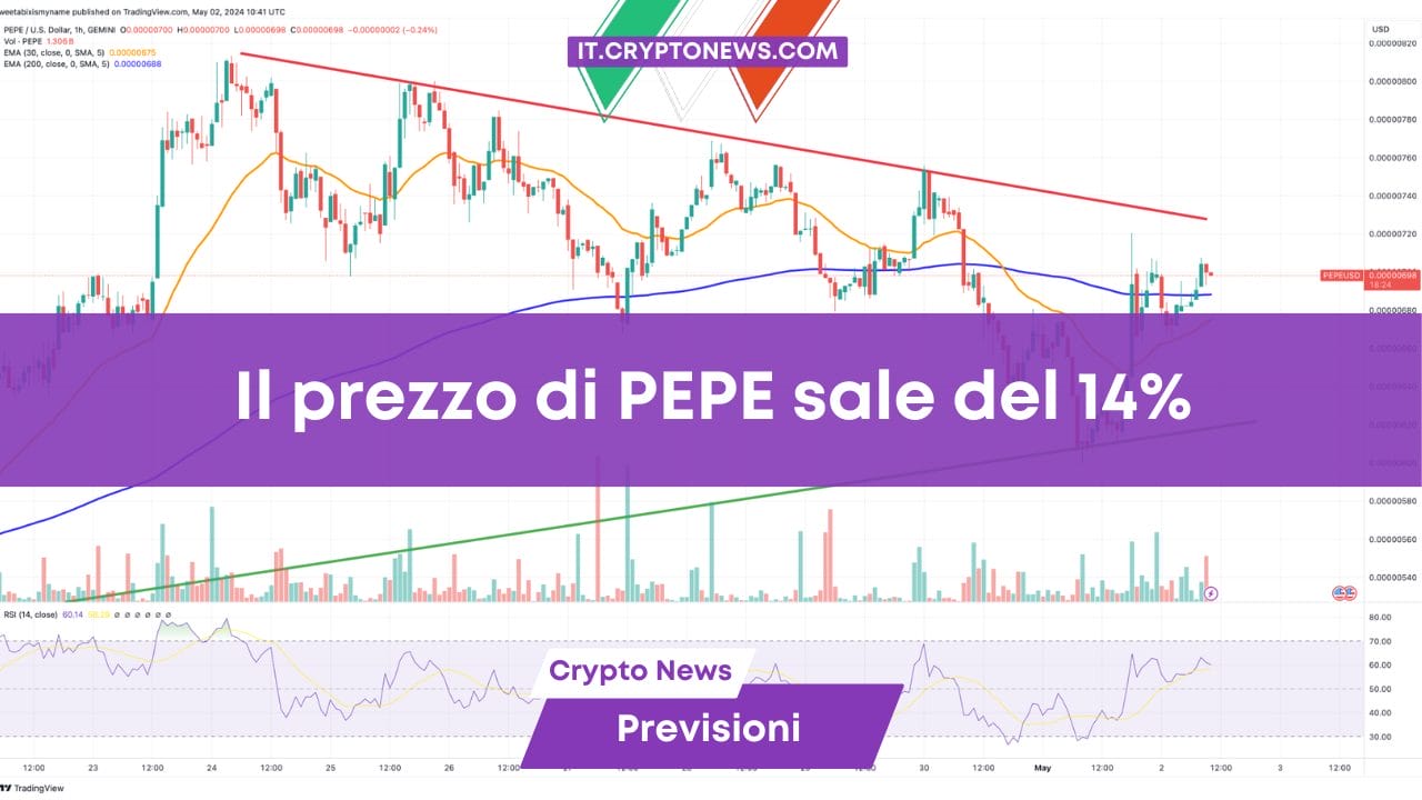 Il prezzo di PEPE sale del 14%