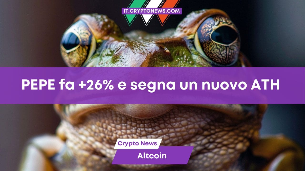 PEPE fa +26% e segna un nuovo ATH