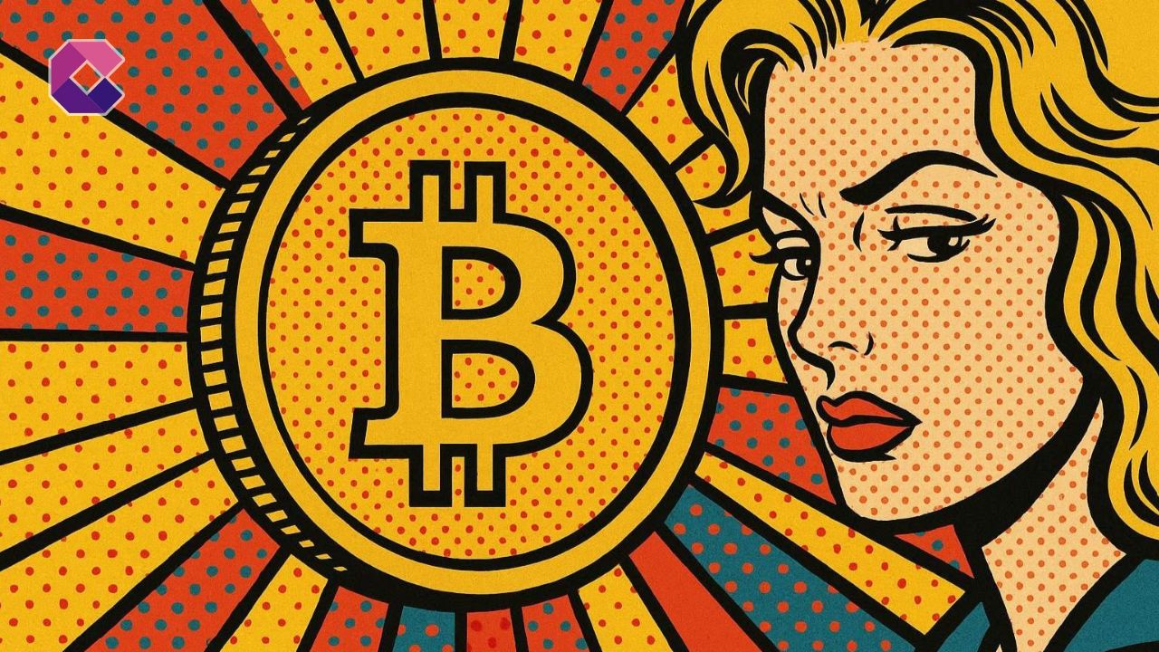 Immagine in stile pop art per la copertina di un articolo sulle criptovalute