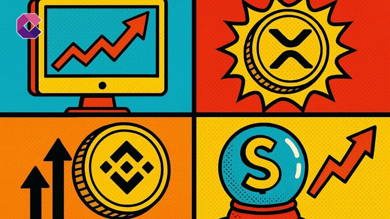 Immagine in stile pop art per la copertina di un articolo sulle criptovalute