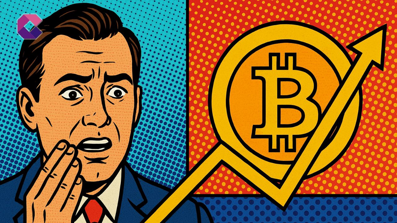 Un uomo preoccupato guarda Bitcoin