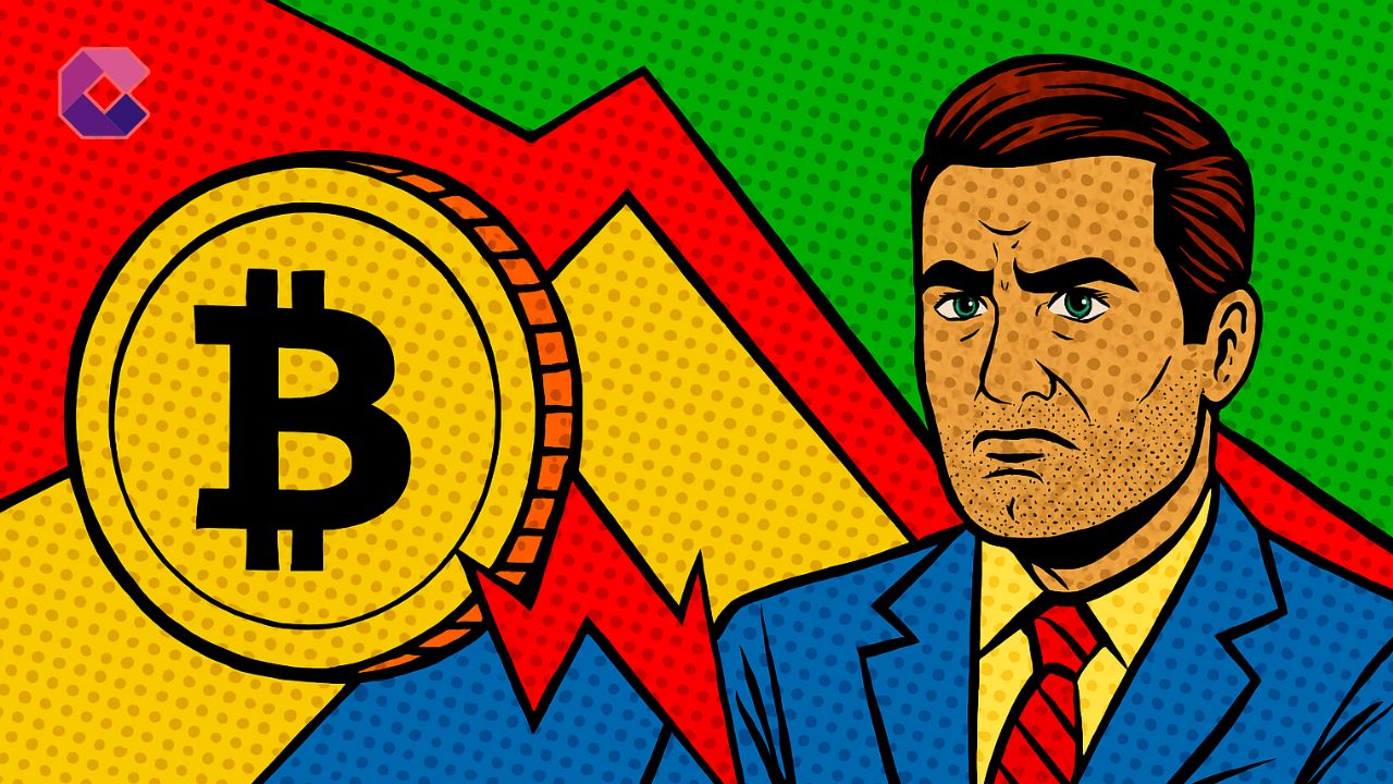 L'esperto prevede la fine del ciclo di BTC - Immagine in stile pop art
