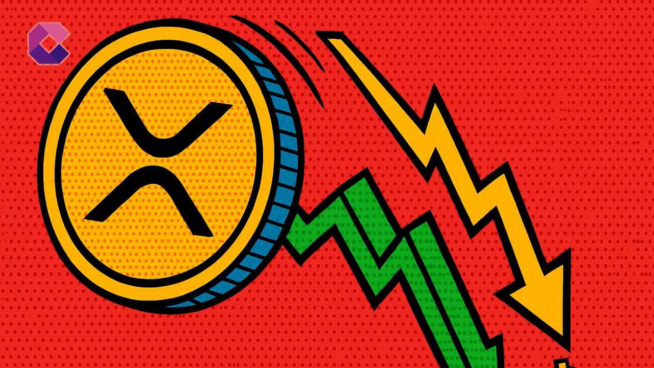 Il prezzo di XRP continua a crollare - Illustrazione in stile pop art