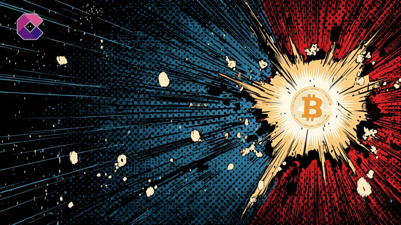 Immagine in stile pop art per la copertina di un articolo sulle criptovalute