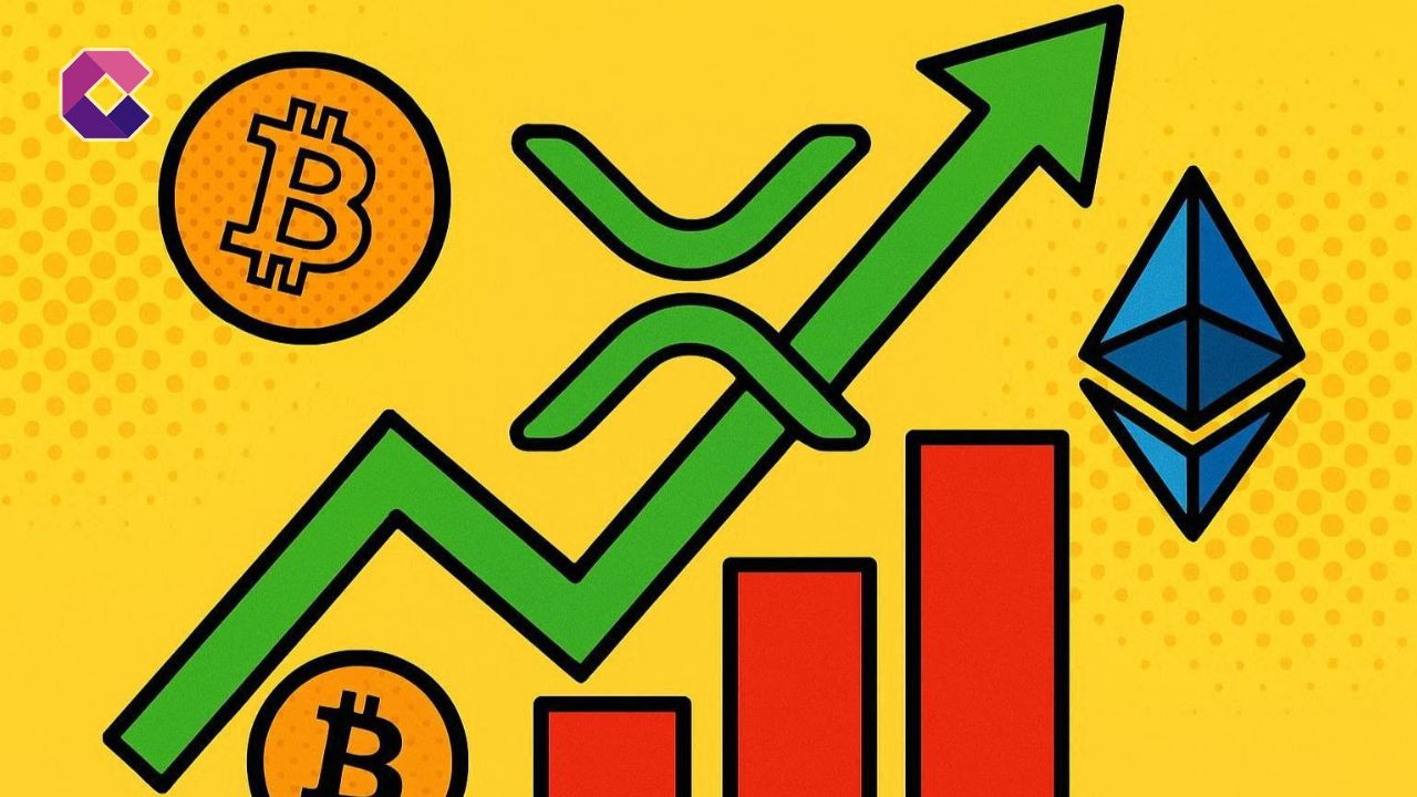 Immagine in stile pop art per la copertina di un articolo sulle criptovalute